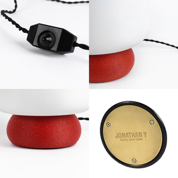 Mushroom Modern Classic Plant-Based PLA 3D Printed Dimmable LED Table Lamp - JONATHAN Y